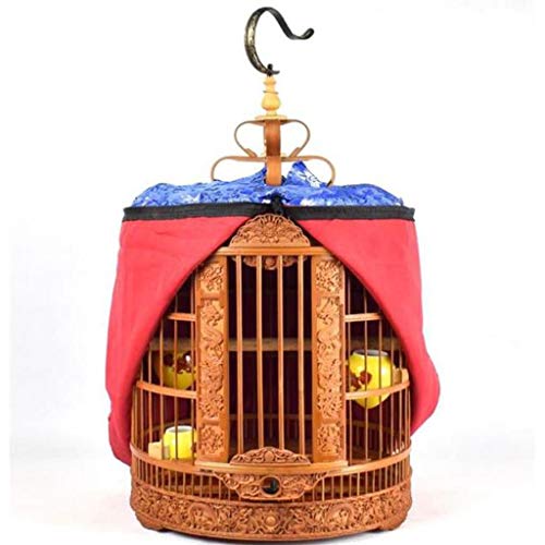 Hkwshop Jaula para pájaros Madera de la Jaula del pájaro Balcón Peony Loro Jaula de pájaros con Lujo Thrush Jaula Durable Thrush hogar Jaula de pájaro Jaula pájaros