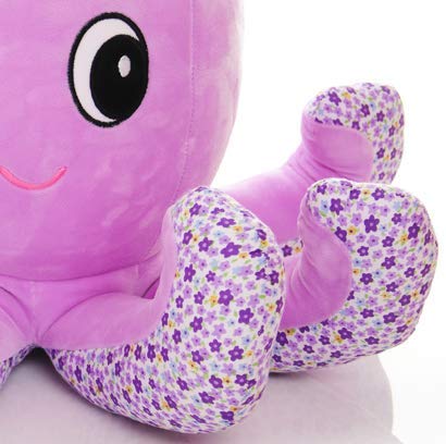 HLJZK Juguete de Peluche de Pulpo pequeño púrpura Muñeca Linda Linda Sofá Almohada Muñeca Muñeca Regalo de cumpleaños para niños para Novia (Alto 37Cm * Diámetro 60Cm)