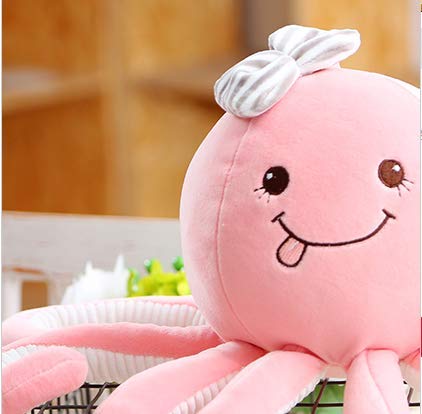 HLJZK Muñeca de Pulpo Rosa Juguete de Peluche Muñeca de Pulpo Pequeña muñeca Blanda Muñeca 45 cm