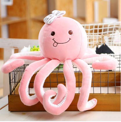 HLJZK Muñeca de Pulpo Rosa Juguete de Peluche Muñeca de Pulpo Pequeña muñeca Blanda Muñeca 45 cm