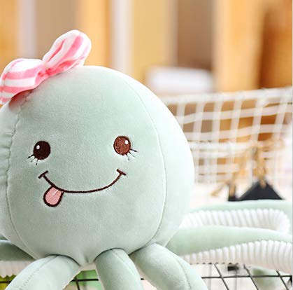 HLJZK Muñeca de Pulpo Verde Juguete de Peluche Muñeca de Pulpo Pequeña muñeca Blanda Muñeca 45 cm