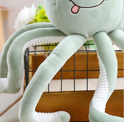 HLJZK Muñeca de Pulpo Verde Juguete de Peluche Muñeca de Pulpo Pequeña muñeca Blanda Muñeca 45 cm