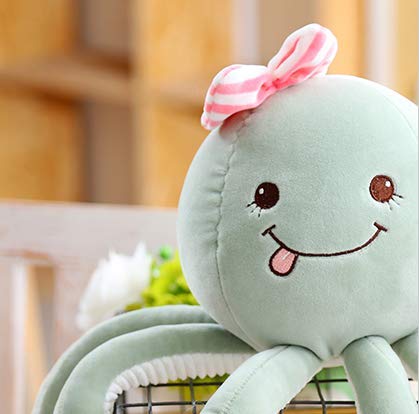 HLJZK Muñeca de Pulpo Verde Juguete de Peluche Muñeca de Pulpo Pequeña muñeca Blanda Muñeca 45 cm