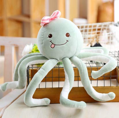 HLJZK Muñeca de Pulpo Verde Juguete de Peluche Muñeca de Pulpo Pequeña muñeca Blanda Muñeca 45 cm