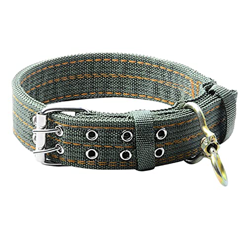 HMGANG Collar Perro Cuello de Perro de Correa de Nylon Ajustable para pequeños Perros Grandes Perrito Accesorios para Mascotas Collar de Cuero para Perros Golden Retriever Husky Cuello (Size : XL)