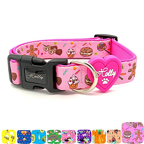 Holly Mascotas Collar de Perro Acolchado, Suave Acogedor, Collar Transpirable para Perros pequeños/medianos/Grandes, Collares Ligeros de Entrenamiento al Aire Libre Hechos en España Gran Acabado.