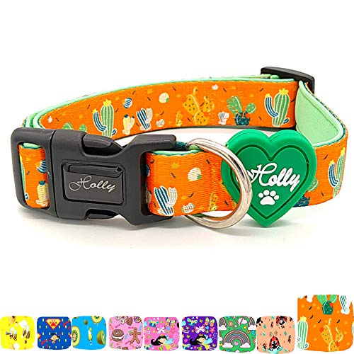 Holly Mascotas Collar de Perro Acolchado, Suave Acogedor, Collar Transpirable para Perros pequeños/medianos/Grandes, Collares Ligeros de Entrenamiento al Aire Libre Hechos en España Gran Acabado.