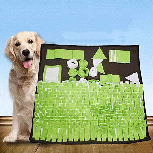 hongyupu Alfombra Olfativa Perros Alfombra Olfato Perro para Perros Estera de Snuffle para Cachorros Perro Snuffle Manta Perro Puzzle Mat Perro Juegos 59.5-34cm