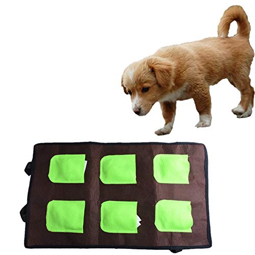 hongyupu Alfombra Olfativa Perros Alfombra Olfato Perro para Perros Estera de Snuffle para Cachorros Perro Snuffle Manta Perro Puzzle Mat Perro Juegos 59.5-34cm