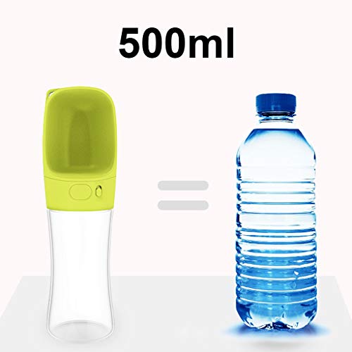 Hony Mascotas Botellas de Agua Portátil - Perro Gato Antibacterial Agua Dispensador Extensible a Prueba de Fugas Uno-botón Abrir/Cerrar para Correr Al Aire Libre Caminar Viajar 350ML/500ML/550ML