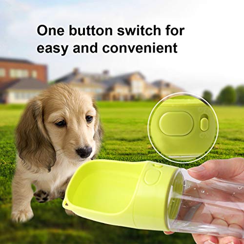 Hony Mascotas Botellas de Agua Portátil - Perro Gato Antibacterial Agua Dispensador Extensible a Prueba de Fugas Uno-botón Abrir/Cerrar para Correr Al Aire Libre Caminar Viajar 350ML/500ML/550ML