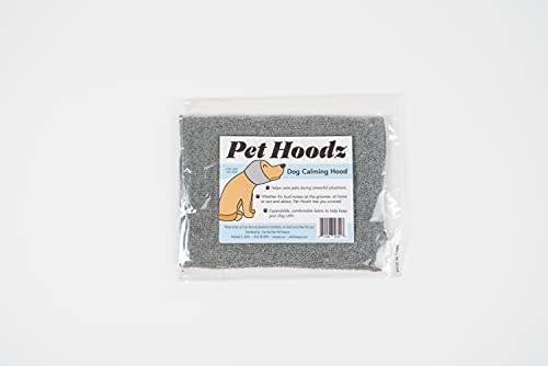 Hoodz para perros - Ansiedad, Grooming, orejeras, protección para los oídos de perro, calmante, compresión de oídos, sudadera con capucha para mascotas (grande, gris)