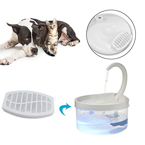 Hook.s - 2 filtros de fuente de agua para gato para 2 L, filtros de repuesto de fuentes, filtros de carbón activo que mantienen el agua claro y sabrosa para gatos y perros