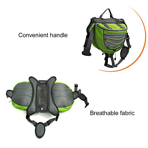 HPNESS Paquete táctico Ajustable para Perros Hound Travel Camping Senderismo Mochila Alforja Mochila para Perros medianos y Grandes