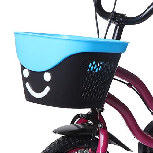 HQPCAHL Cesta De Bicicleta Infantil Accesorios De Montaña Canasta Mediana para Niños Cesta De Plástico para Coche De Bebé General,Azul