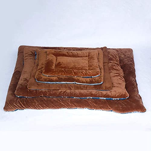 HSWYJJPFB Cama para Mascotas Casa de sofá Cómodo Nido para Dormir Alfombrilla Desmontable Simple para Perros 1102(Color:Brown;Size:Small)