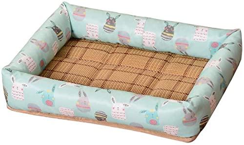 HSWYJJPFB Cama para Mascotas Sofá Cama Sofá Rectangular para Perros Nido Transpirable Cómodo Sofá para Mascotas Patrón Simple Cama Suave 1102(Color:C;Size:Medium)