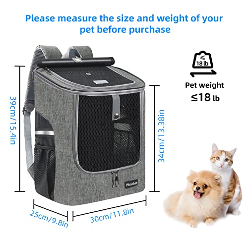 HTNZIRL Mochila para perros y gatos para gatos y perros, plegable, hasta 10 kg, senderismo, con correa de seguridad interior, cuenco para animales