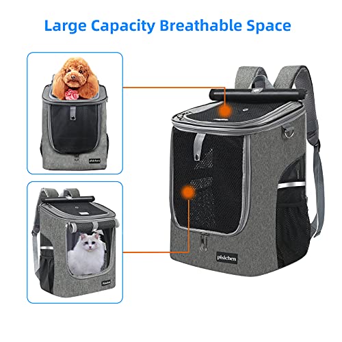 HTNZIRL Mochila para perros y gatos para gatos y perros, plegable, hasta 10 kg, senderismo, con correa de seguridad interior, cuenco para animales