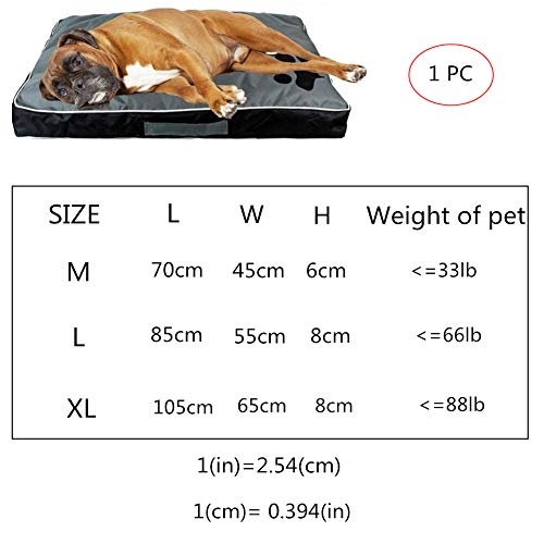 huahuajia Empapadores para Perros Grande Cama Gatos Barato Caseta Perros A Prueba De Mordeduras For Gros Chien Chiot Chats Red,Large