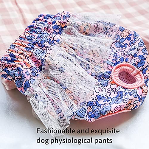 huahuajia Pantalones FisiolóGicos para Mascotas Perro Bragas Suaves PañAles Reutilizables para Mascotas Cachorros Y Gatitos Tirantes Ropa Interior Bragas Sanitarias 24