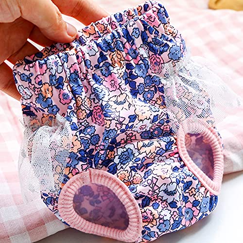 huahuajia Pantalones FisiolóGicos para Mascotas Perro Bragas Suaves PañAles Reutilizables para Mascotas Cachorros Y Gatitos Tirantes Ropa Interior Bragas Sanitarias 24