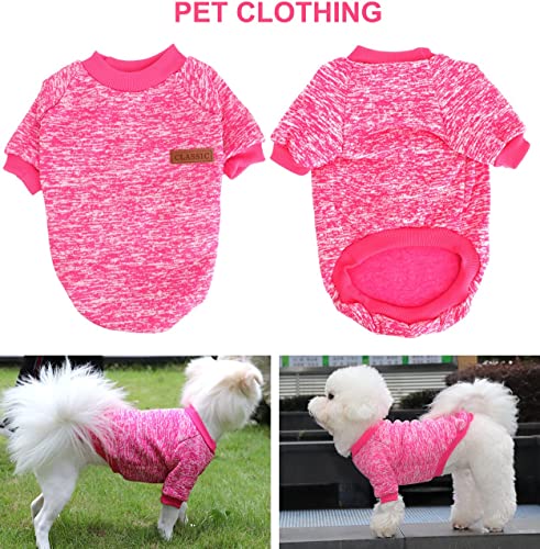 HuaLiSiJi Jersey Perro Pequeño, Ropa Perro Pequeño Jerséis para Perros, Ropa Perro Chihuahua, Sudadera Perro Elástico Suave Cómodo y Cálido para Cachorro y Perros Pequeños (X-Small, Rosso)