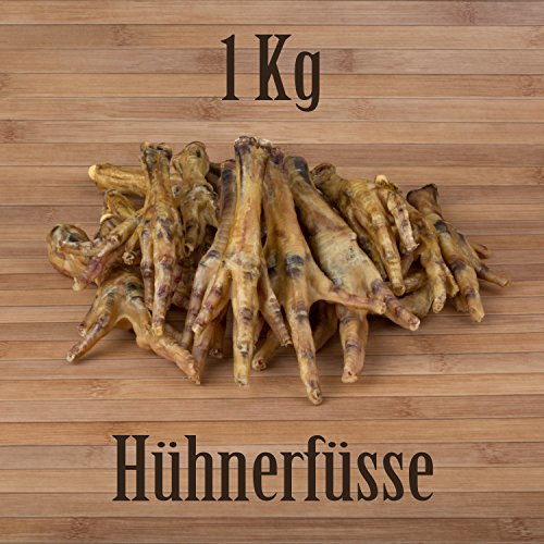 Hunde Design Pies de gallina, 1 kg, garras de pollo, soporte para gallinas, aperitivos, artículos para masticar