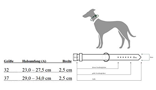 HUNTER Cannes Mini Collar para Perros Pequeños Cuero Napa Suave Noble Elegante 37 (XS-S), Borgoña