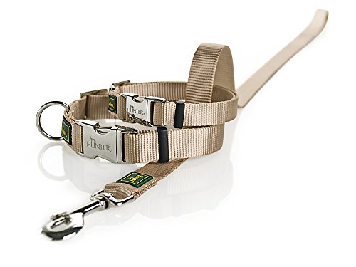 Hunter - Collar Vario Basic con cierre de aluminio S cuello 30-45 cm beige