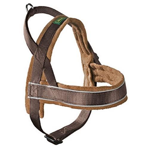 HUNTER RACING - Arnés noruego para perros, nailon, reflectante, apto para abrigos, gris,S,42 - 53 cm