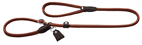 HUNTER Round and Soft Cody Retriever - Correa de Piel Redonda (1,0/120 cm), Color marrón