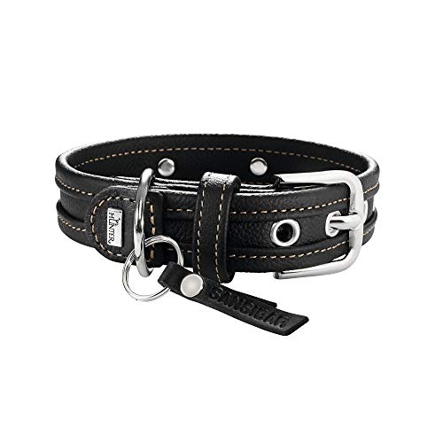 HUNTER Sansibar Special 45 Níquel Collar, Nappa Negro