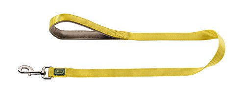 HUNTER Sevilla - Correa de Nailon, 15/110 cm, Color Amarillo y Gris