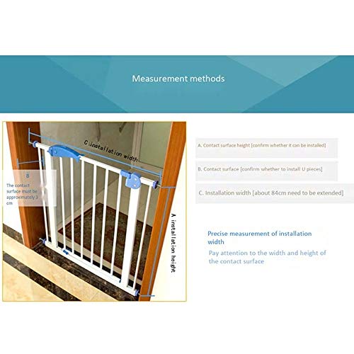 Huo Perro Casero Cierre Automático Bebé Barrera de Seguridad Door Bar Súper Gran Puerta for Mascotas Escaleras Presión Aislamiento Montaje En Puerta (Size : 190-199cm)