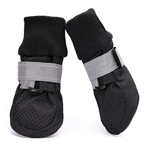 HXKJ Zapatos Grandes para Perros, Botas de Lluvia Reflectantes para Perros, Zapatos cálidos para Caminar para Perros de Primavera y otoño XXL