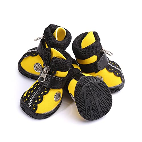 HXKJ Zapatos para Perros Transpirables para Perros pequeños Zapatos para Perros pequeños Primavera Verano Botas Deportivas para Perros para Teddy Bichon