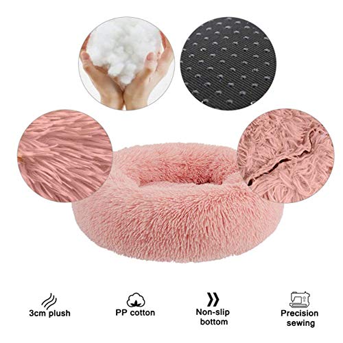 HYFDGV Sofá de Perro Ovalada CóModa Y Lavable Colchon Perro, Perro Cama CáLido para Invierno Cesta Perros,Cama Mascota,Rainbow Colors,40 * 40 * 10cm