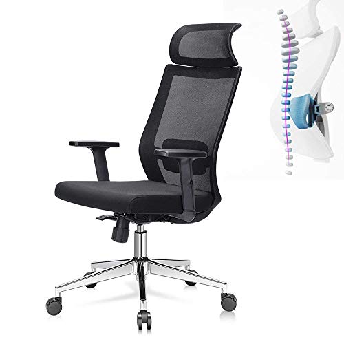 HYY-AA Silla giratoria Silla de oficina Silla de oficina con respaldo alto del acoplamiento con la altura ajustable Altura de asiento y del soporte lumbar tensión de inclinación y ancho apoyo for la c