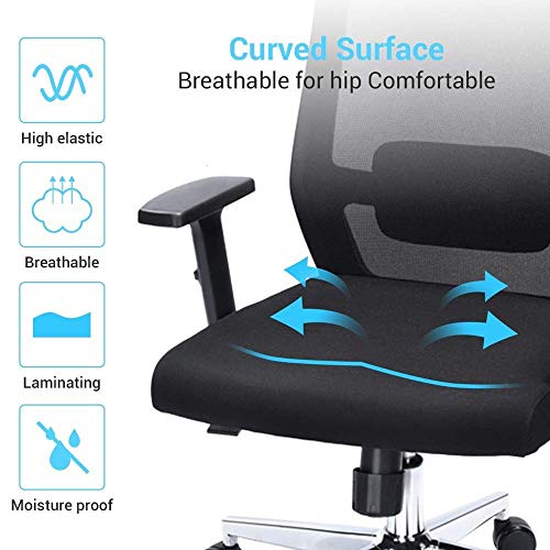 HYY-AA Silla giratoria Silla de oficina Silla de oficina con respaldo alto del acoplamiento con la altura ajustable Altura de asiento y del soporte lumbar tensión de inclinación y ancho apoyo for la c