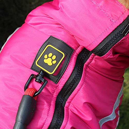 Idepet Abrigo Impermeable para Perros Chaqueta cálida de Invierno,Ropa para Mascotas a Prueba Viento Chaqueta para Perros Traje para Perros pequeños medianos Grandes con Orificio para el arnés XL-6XL