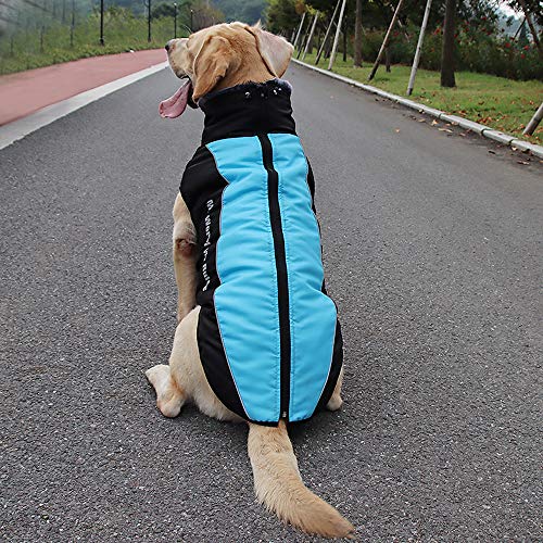 Idepet Abrigo para Perros Chaqueta cálida, Traje de Nieve Reflectante para Mascotas Deportes al Aire Libre Ropa Impermeable para Perros Chaleco para Perros Mediano Grande con Orificio para el arnés