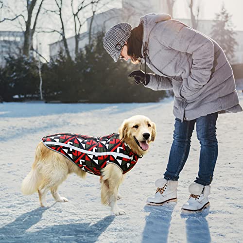 Idepet Chaqueta para Perros, Abrigos para Perros cálidos Chaquetas para Perros pequeñas, Medianas y Grandes Chaleco para Nieve a Prueba de Viento Ropa para Perros Traje con Orificio para arnés