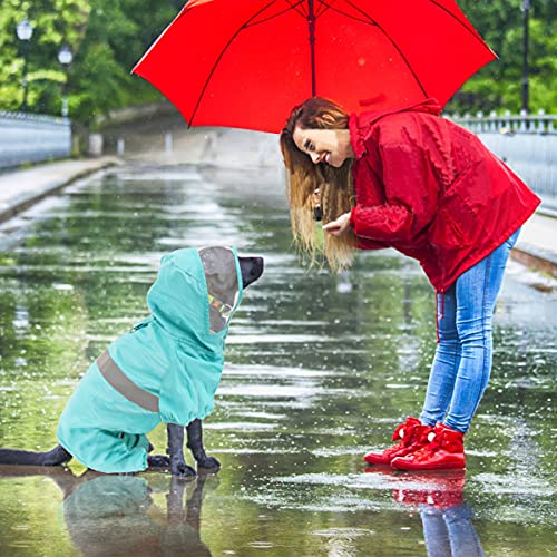 Idepet Chubasquero para Perros Impermeable Impermeable para Perros Impermeable, para Cachorros con Capucha y Orificio para el arnés, para Perros pequeños medianos