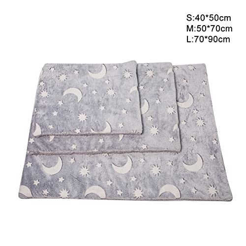 ikasus Manta para perros de 40 x 50 cm, lavable, cuadrada, cama para mascotas, cama para gatos para perros pequeños y medianos y gatos, de felpa corta brillante, color gris