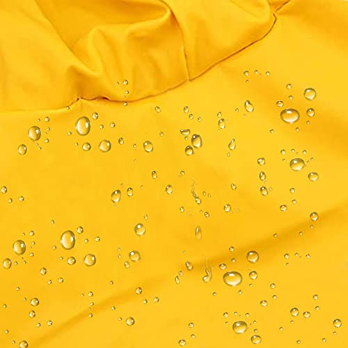 Impermeable para Perros, NALCY Chubasquero para Perros, Impermeable para Mascotas Chubasquero Perro Pequeño con Capucha & Ajustable Poncho de Lluvia Impermeable (L/Amarillo)