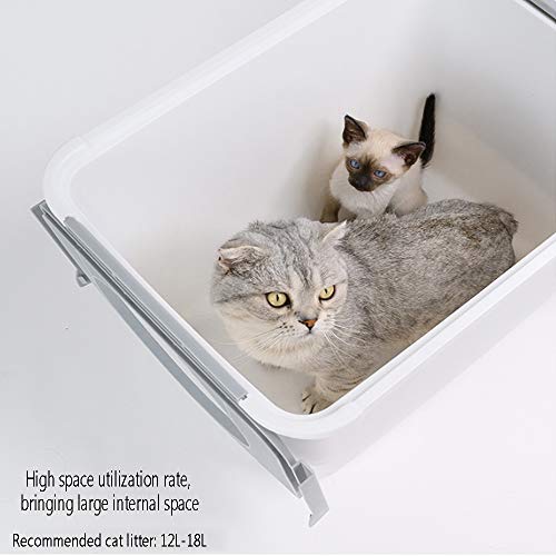 Inodoro gato,Arenero para gatos,Cat Litter Caja,Inodoro para Gatos con Entrada Superior,Bandeja Higiénica Arenero Gatos,Bandeja Sanitaria Arenero Caja De Arena con Borde,arena para gatos con pala,