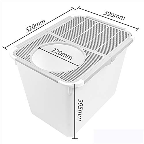 Inodoro gato,Arenero para gatos,Cat Litter Caja,Inodoro para Gatos con Entrada Superior,Bandeja Higiénica Arenero Gatos,Bandeja Sanitaria Arenero Caja De Arena con Borde,arena para gatos con pala,