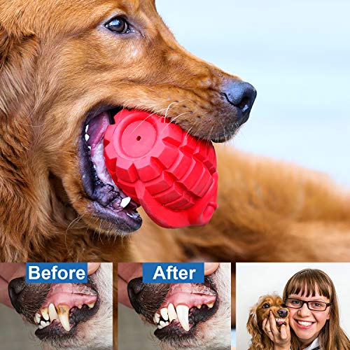 Iokheira Juguetes para Perros para Masticar Agresivamente, Caucho Natural Ultra Resistente e i Indestructible, Juguetes Dduraderos para La Dentición de Pperros de Razas Medianas y Grandes.