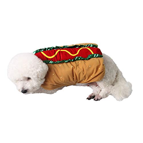 iplusmile Disfraz de Perro Disfraz de Perrito Disfraz de Perro Divertido con Capucha Ropa de Perro para Halloween Navidad Vestido hasta Cosplay Tamaño S